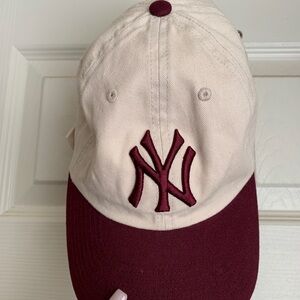 Kids Cream and Maroon Baseball Cap NWOT
